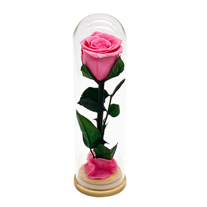 Ornamenti di copertura in vetro creativo fatti a mano regalo creativo per la mamma ha conservato il fiore di rosa eterna per il compleanno di San Valentino - Product Image 5