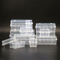 Boîte de rangement en plastique LDPE rectangulaire écologique de 3 à 20 ml, antichoc, multi-compartiments, vente en gros