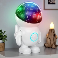 Veilleuse LED XUNDE, ambiance romantique, projecteur d'étoiles moderne pour chambre à coucher, corps en ABS, abat-jour blanc, changement de couleur RVB
