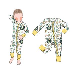 Combinaison chaude à manches longues pour bébé Little Glow Kid, en tissu de bambou, avec fermeture éclair, design confortable pour le sommeil des nourrissons - Product Image 1