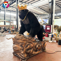 Grand modèle de gorille animatronique grandeur nature pour la décoration des centres commerciaux et des parcs à thème, pour les événements publics et les parcs d'aventure