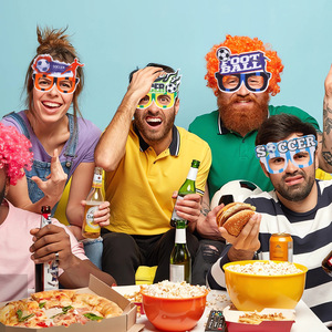 Lunettes de mode durables en plastique, accessoires de supporter pour la décoration de fête sur le thème du football, accessoires pour fans de football - Product Image 4