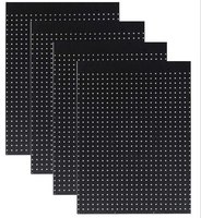 En Vente 1/4 pouces Taille Trou Noir Panneau Suspendu Montage Mural Panneau de Rangement Pour Outils De Garage Panneau Perforé En Métal Support de Panneau Perforé
