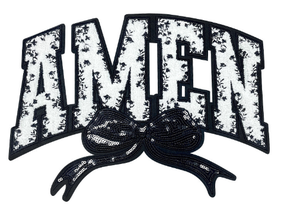 Parches de Lentejuelas con Diseño de Jesús, Letras de Oración y Amen, Parches Religiosos Personalizados de Chenilla para Planchar en la Ropa, Venta al por Mayor - Product Image 5