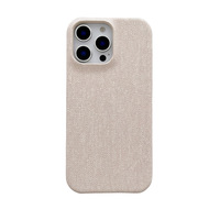 Coque pour 17 Pro Max, design animal, matériau PC, demi-enveloppe en tissu texturé denim, dissipateur de chaleur, protection antichoc