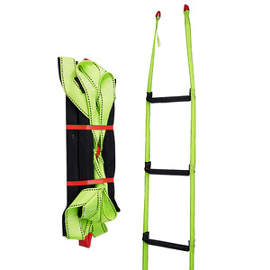 Échelle en corde souple en polyester personnalisable multi-longueurs pour la lutte contre l'incendie, usage domestique, travaux aériens en extérieur, <span class=keywords><strong>ruban</strong></span> d'escalade robuste - Product Image 5