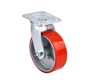 Wholesale caster wheels l-Source factory products 6X2 Swivel Mute bearing heavy duty iron core polyurethane caster wheel