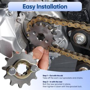 Piñón Delantero de Motocicleta <span class=keywords><strong>420</strong></span> 12T 17mm para 50-160cc TaoTao Loncin Roketa Coolster y Más ATV Quad Dirt Bike 4 Ruedas - Product Image 6