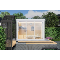 Elegantes Mini-Modulhaus: Bücherliebhaber-Paradies, Vorgefertigte Kabine, Mini-Heimkino, Mobiles Haus