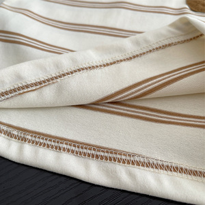 2025 nuovo vestito estivo a maniche corte Casual 90% cotone due pezzi strisce Design per bambini <span class=keywords><strong>di</strong></span> 1-5 anni - Product Image 5