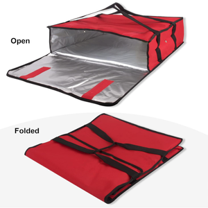 Red Striped Insulated Shipping <strong>Bags</strong> for 3 <strong>Pizzas</strong> 20x20x6 Food <strong>Bag</strong> <strong>Delivery</strong> Personal or Professional Use - Product Image 2