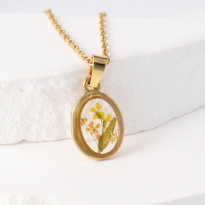 CAIOOCHE estate vera fiore collana dolce piccolo colore fresco vero fiore ciondolo in acciaio inox resina <span class=keywords><strong>gioielli</strong></span> di fiori eterni - Product Image 6