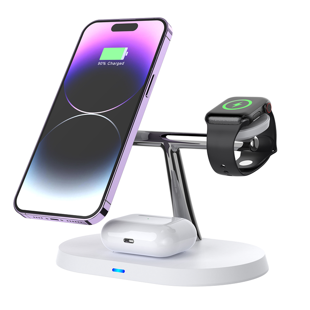 Wholesales 3 in 1 Strong Suction 15w Charger Wireless Stand 3w 7.5w 10w 15w Magnetic Charger Wireless for Multi Wireless Mobile