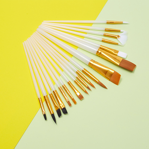 Bán Buôn Giá Thấp 18Pcs Nhựa Xử Lý Nylon Tóc Sơn Bàn Chải Thiết Lập Cho Sơn Dầu Acrylic - Product Image 3