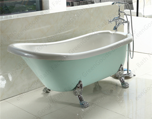 Baignoire autoportante en fibre de verre et acrylique de 59 pouces à <span class=keywords><strong>prix</strong></span> d'usine, avec 4 pieds en forme de pattes de chat - Product Image 5