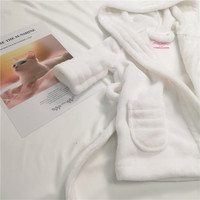 Peignoir à capuche en flanelle haut de gamme pour enfants, super doux, 100 % polyester, thermique, respirant et confortable, idéal pour l'hôtellerie