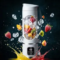 Blender portable avec joint anti-fuite, gobelet anti-fuite de 450 ml, port USB type C rechargeable, moteur puissant de poche