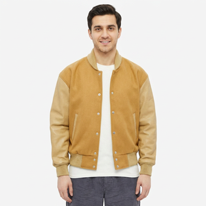 Chaqueta Varsity de Béisbol Personalizada con Logotipo, 100% Algodón, Bordado de Chenilla, Impermeable, Antibacteriana, para Hombre Adulto - Product Image 1