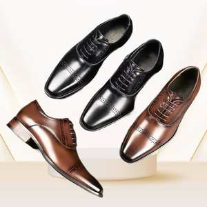 Offre Spéciale prix d'usine de luxe nouvelle mode italienne faite à la main en cuir chaussures Oxford pour hommes - Product Image 4