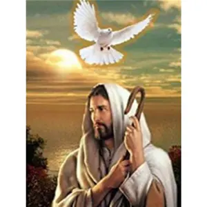 Peace Dove Иисус Христос DIY алмазная живопись 5D полный дрель со стразами мозаика, алмазная живопись Набор для вышивания крестиком ремесло