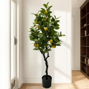 Collection de décorations de jardin modernes personnalisées de verdure tropicale résistante aux UV haute usine de citronniers artificiels vivants en gros - Product Image 1