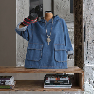 Sudadera con capucha para mujer, de manga larga, lisa, con cordón, estilo retro, lavada, antipilling, de tela no tejida, informal, nueva moda de verano, al por mayor - Product Image 3