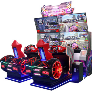 Machine de course d'arcade en promotion, équipement de jeu de conduite commercial, volant métallique, système de mouvement du siège, double écran - Product Image 2