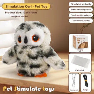 Crazy Hi DOU DOU Bird EVA tương tác tự động mèo trêu ghẹo đũa thân thiện với môi điện Đồ chơi mô phỏng âm thanh phim hoạt hình săn chim - Product Image 5