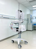 Chariot médical d'urgence réglable en hauteur avec roulettes robustes pour le transport de kits de premiers secours en ambulance, modèle Meden M6