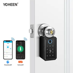 Außenwand montage Smart Key Safe Aufbewahrung sbox TTlock Tuya WiFi APP Digitale Schlüssel karte Finger abdrucks icherheit Smart Lock Box