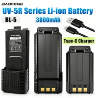Batterie rechargeable Baofeng UV-5R BL-5 3800mAh, batterie étendue pour radio UV-5RB UV-5RE BF-F8