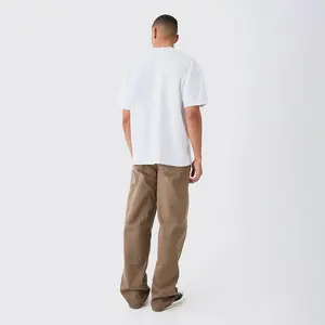 MT009 özel boy tshirt ağır boş pamuklu tişört erkekler özel beyaz t shirt