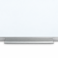 Tableau blanc magnétique mural effaçable à sec avec cadre en aluminium, pinces de suspension et plateau pour marqueurs