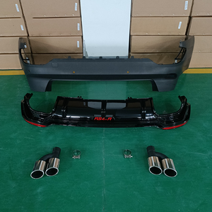 Kit de carrosserie automobile de haute qualité, diffuseur de pare-chocs arrière avec embout de tuyau d'échappement pour Audi <span class=keywords><strong>A4</strong></span> <span class=keywords><strong>B9</strong></span> modifié à Rs4 <span class=keywords><strong>Abt</strong></span> Style 2017-2019 - Product Image 2