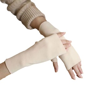 Minggan Winter Fleece Half Finger <b>Gloves</b> With <b>Warm</b> Lining For Driving And Touchscreen Use - Product Image 5