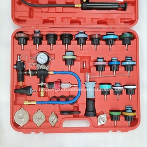 Pièces de machines de construction 28 pièces 33 pièces Testeur de pression de radiateur Type sous vide Kit de détection de test du système de refroidissement X1v4 - Product Image 4