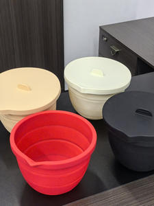 Pour les mélangeurs <span class=keywords><strong>KitchenAid</strong></span> de 5 litres, modèle 0088XX, la housse de protection en silicone est pliable, livrée avec une doublure pour économiser de l'espace - Product Image 4