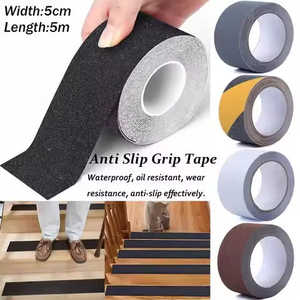 Marches d'escalier antidérapantes, bande adhésive abrasive noire, résistante, imperméable pour l'extérieur, pour marches d'escalier, rampes, échelles - Product Image 2