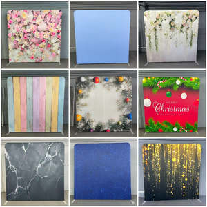 Paneles de Fondo para Fotomatón de Tela Tensada Intercambiables de Colores Vivos, Marco de Aluminio Reutilizable, Panel Trasero para Fotografía de Bodas - Product Image 5