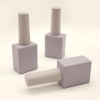 Bouteilles vides de vernis à ongles noires mates d'OEM/ODM, bouteilles de vernis à ongles rechargeables carrées opaques sûres UV 15ml
