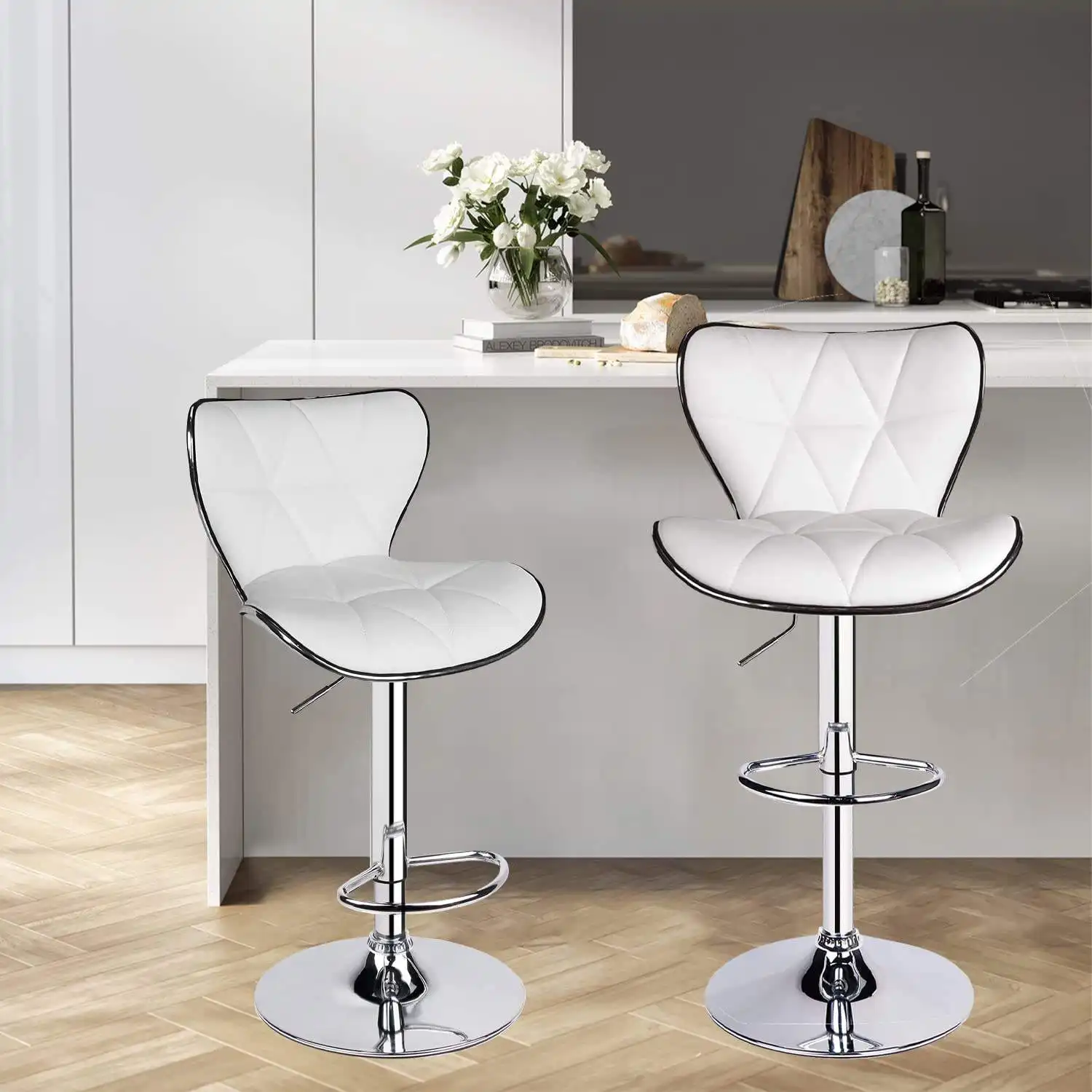 Alta Qualidade Shell Forma Nice Design Bar Stool Rotating Swivel Modern Bar Chair