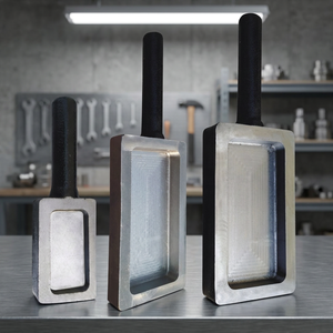 SUNTOOLS/STIPL Modelo 204C Moldes Metálicos Irregulares para Fundición de Joyería con Asas Negras, Juego de Tres Tamaños, Molde para Lingotes de 50 g - Product Image 6