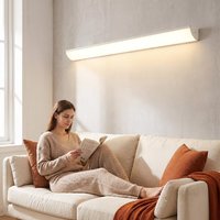 Lampe murale LED en aluminium de 90 cm, lumière chaude, résistante à la corrosion, testée 72h aux atomiseurs de sel, idéale pour les achats groupés pour projets.
