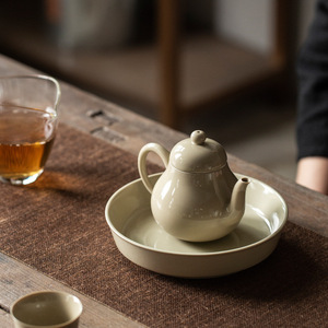 Handmade Wood Ash Glaze Teapot Small Ceramic Round With Lid For Kung Fu <b>Tea</b> <b>Set</b> - Product Image 4