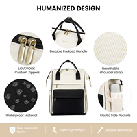 Sac LOVEVOOK très vendu, 15,6 pouces, imperméable, multifonction, nylon, chargeur USB, sac à dos pour ordinateur portable, voyage d'affaires