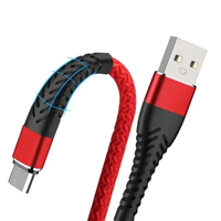 Câble de charge USB 3-en-1 en nylon GIFTEK, charge rapide 2A, certifié RoHS, conducteur en cuivre étamé pour scanner de codes-barres et imprimante iOS