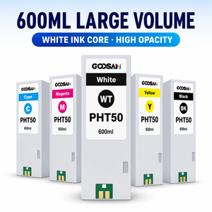 Cartucho de Tinta DTF de 600 ml Compatible con Mimaki PHT50 CMYK Blanco, Pigmento a Base de Agua de Alta Opacidad, Venta al por Mayor - Product Image 1