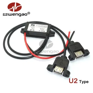 12V 24V a 5V 3A step down dc dc converter Dual Micro USB alimentatore per auto caricabatterie adattatore di alimentazione