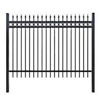 Portails de clôture en acier galvanisé noir, tube carré en fer forgé, pour allées et jardins – Meilleures ventes