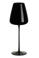 Carafe à vin sans plomb soufflée à la bouche en verre borosilicaté noir créatif en forme de U 1600ml avec tasse